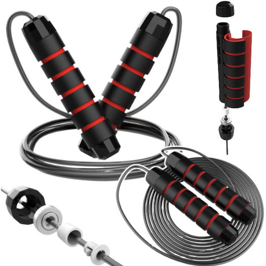 Lean Toys Corzi de sărit de Viteză 2.75m Gri cu Lungime Reglabilă