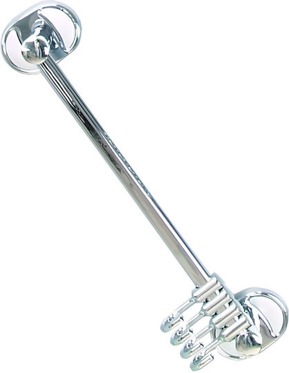 Inter Ceramic Single Wall-Mounted Bathroom Freestanding Towel Rack Silver