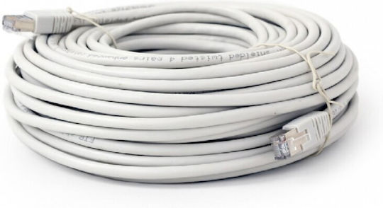 Patch Cord Ftp Spacer Cat6 Медно-Алуминиев 30 М Бял Awg26 "sppc-ftp-cat6-30m" Green Stamp 0.8 Lei