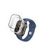 Apple Watch Serie 10/46 mm Imak Tragbare Hülle Schutzfolie Silber