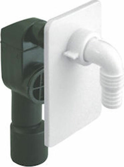 Built-in Washing Machine Siphon Outlet Φ50/40mm Plastic Rosette 9x15cm 20041428