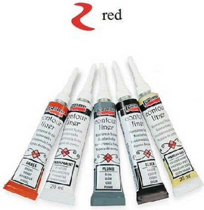 Contour Liner Ανάγλυφο Περίγραμμα Pentart 20ml Κόκκινο