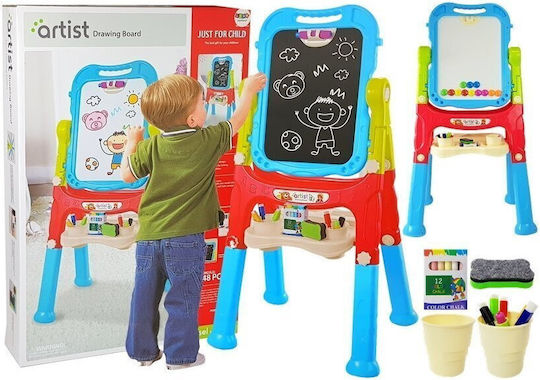 Lean Toys Πίνακας Μαγνητικός / Μαρκαδόρου / Μαυροπίνακας Επιδαπέδιος 58x58x58εκ.