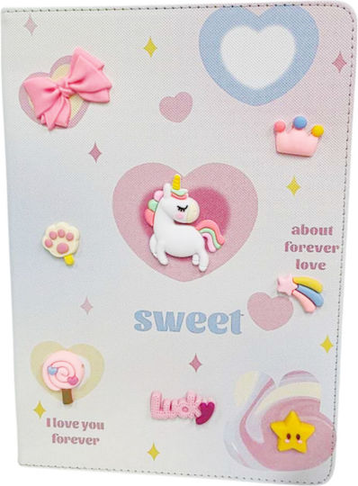 Flip Cover 3D Design Case Pen Slot Galaxy Tab A9 8.7'' Unicorn