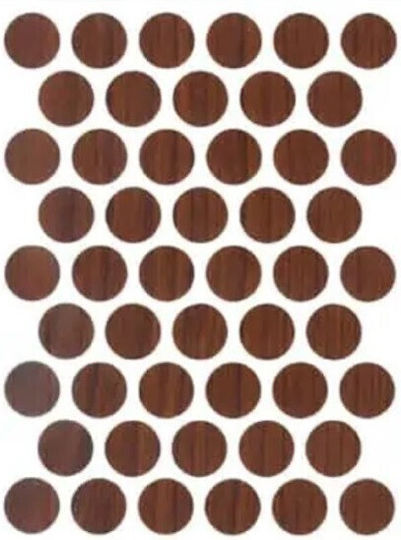 Selbstschneidende Schrauben Aufkleber Φ13x2.5mm Walnuss 50 Stück