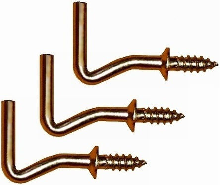 Cârlig Pătrat cu Șurub L Gaură Rășină 24mm 10 Bucăți Pozzi 2408