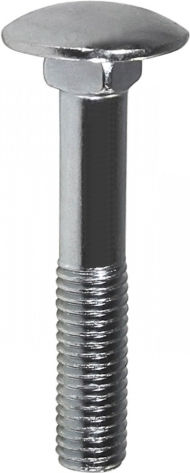 Galvanized Carriage Bolt M10x50mm 25 Pieces C3+Din603 4.8