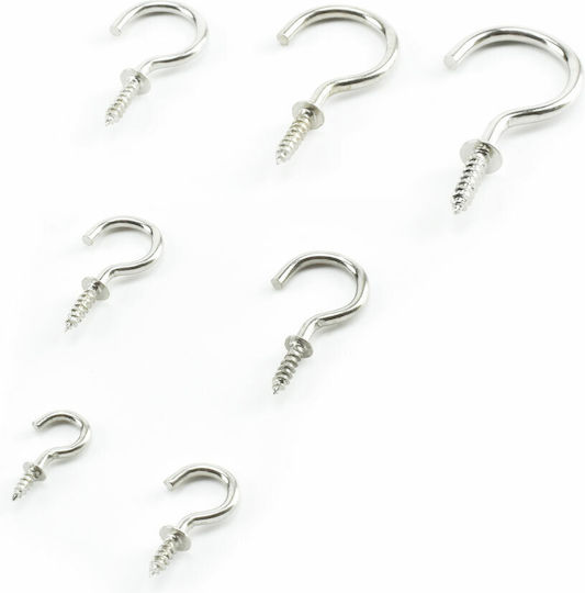 Set Hardcase Steel Screws Clips 7 Sizes 150 Pieces Oem Silver