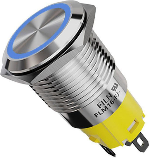Flm16-fj-e-blue Switch Φ16mm 12v Blue Light Kal Electronics