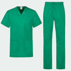 B-Well Colombo Unisex Σετ Ιατρικό Παντελόνι και Μπλούζα Πράσινο