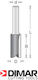 Dimar Router Chute Knife D=12 B=25 L=67 D=12 7 Teeth=ζ2