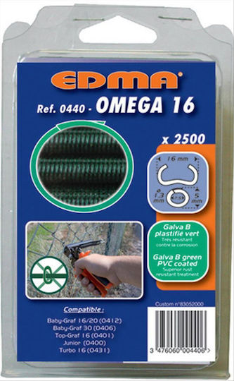 Edma Omega 0440 Plastic-Coated Mesh Staples 2500pcs 16mm