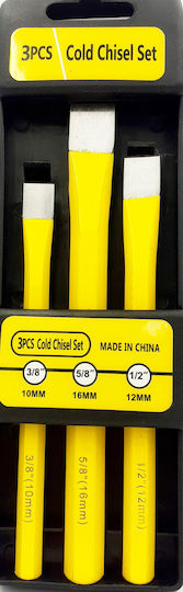 Chisel Bits Set 3 Pieces 10mm 12mm 16mm Oem 12198 12198