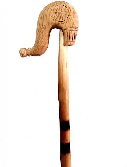 Wooden Art Παραδοσιακή Ξύλινη Γκλίτσα Πουρνάρι 1.20μ 1.50μ 0602