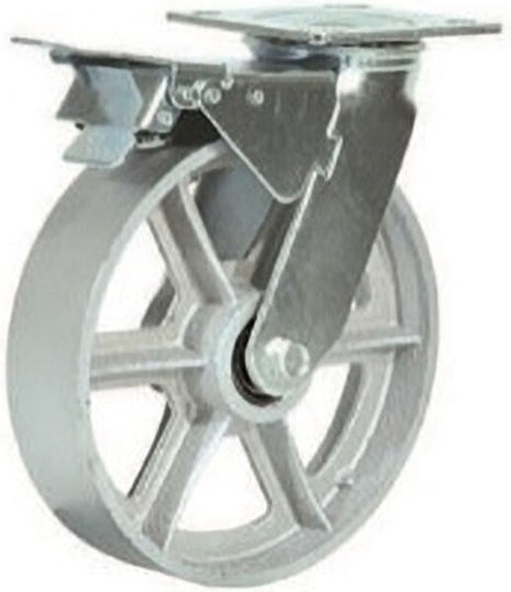 Ruotec Wheel 125x50mm Heavy Duty High Temperature Rotating Double Brake 502.000.037.125