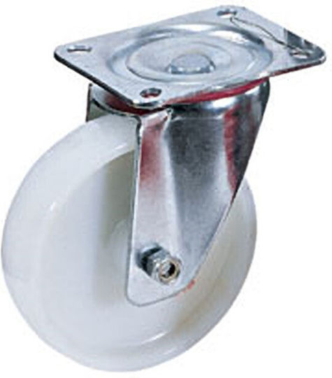 Ruotec Ροδa 80x34mm Λευκη Ναυλον Περιστρεφομενη 502.000.020.080