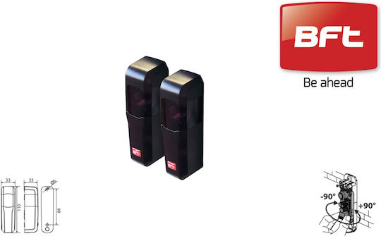 Pair Of Adjustable 180° Horizontal Photocells Coppia Fotocellule Compacta A20-180