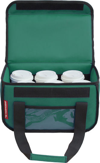 Insulated Coffee Delivery Bag Thermal Transport Up to 6 Coffees Or 15 Liters Green
