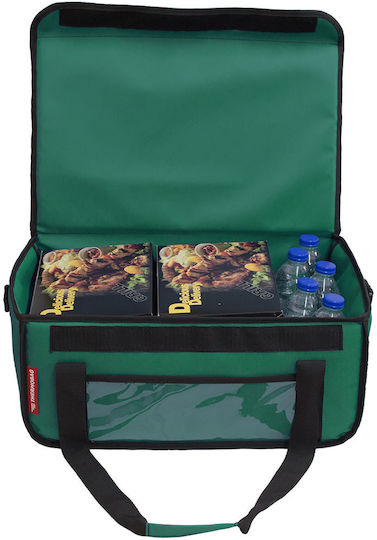 Insulated Food Delivery Bag Thermal Transport Souvlaki 40 Liters Green