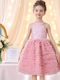 Kinderkleid Ärmellos mit Pailletten Dusty Pink