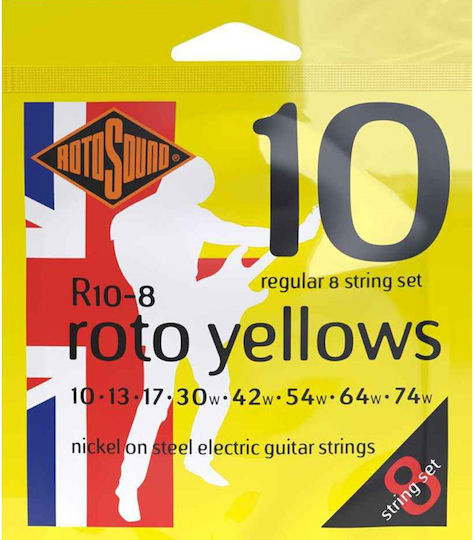 Rotosound Rotosound Set Of Steel Electric Guitar Strings 10 - 74