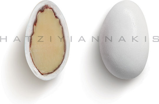 CHatzigiannakis Almond Sugared Almonds in Standard Shape with White Chocolate Flavour White 1000g
