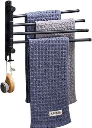 Livit Haken Badezimmer Einzeln Schrauben ​35x35cm Schwarz