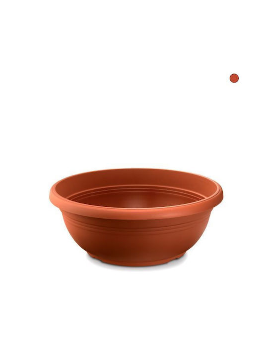 Miltoplast Pot Plastic Brown terracotta 25x25cm.