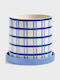 &Klevering Planter Porcelain Blue 16.5x16.5x18cm.