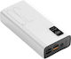 ET-Q8 Power Bank 30000mAh 22.5W with 4 USB-A Ports and USB-C Port Power Delivery White