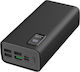 ET-Q8 Външна батерия 30000mAh 22.5W с 4 USB-A порта и USB-C порт със Захранване с висока мощност / Бързо зареждане, Черна