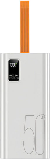 ET-Q8 Power Bank 50000mAh 22.5W με 4 Θύρες USB-A και Θύρα USB-C Λευκό