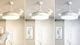 Ventilator De Tavan Cu Lumină Transparent / Alb