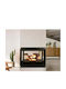 Bellido Llama Cristal 80 Kaminofen Kassette Holz 10.6kW Gebogen mit Schranktüren