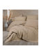 Cottonbox Set Husă de Pilotă Dublă cu 2 Fețe de Pernă & 1 Cearsaf 200x220 Beige Salmon