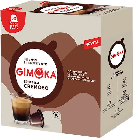 Gimoka Κάψουλες Espresso Cremoso Cremoso Συμβατές με Μηχανή Nespresso 50caps