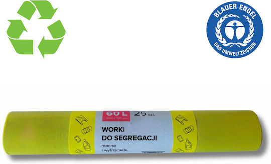 Resaco Săculeți de Gunoi Capacitate 60lt 70x60cm 25buc Galbene