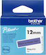 Brother Label Maker Tape 4m x 12mm in Black Color 1pcs