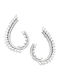 Silver Union Earrings made of Silver with Stones