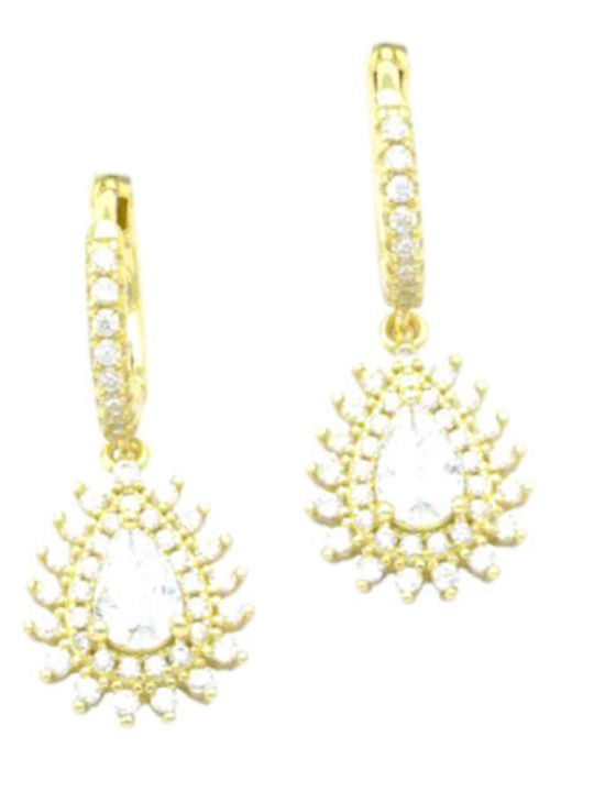 Silver Union Earrings made of Silver Gold Plate...
