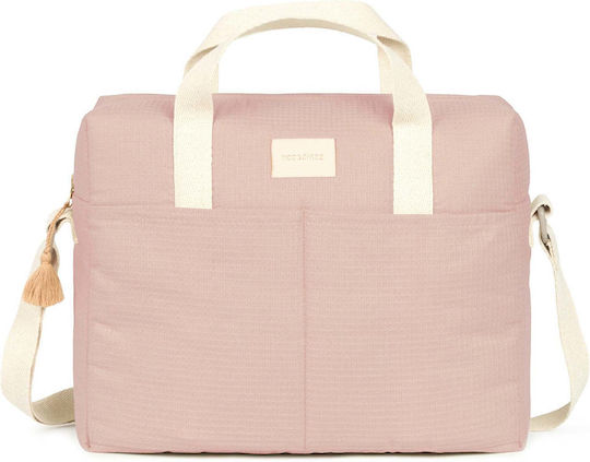 Nobodinoz Shoulder Bag - Diaper Changing Pad Opera Pink
