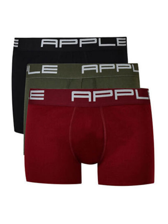 Apple Boxer Men's Boxers Black, Burgundy, Khaki...