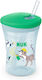 Nuk Παιδικό Ποτηράκι από Πλαστικό Πράσινο 230ml για 12m+