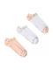 Fms Women's Socks Sneaker Blossom 3 Pairs Peach