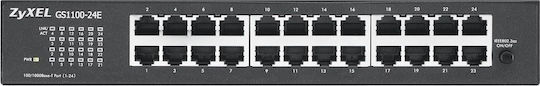 Zyxel GS-1100-24E v1 Unmanaged L2 Switch με 24 Θύρες Gigabit (1Gbps) Ethernet