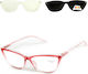 Alpin 10644 Clip On Women's Reading Glasses +3....