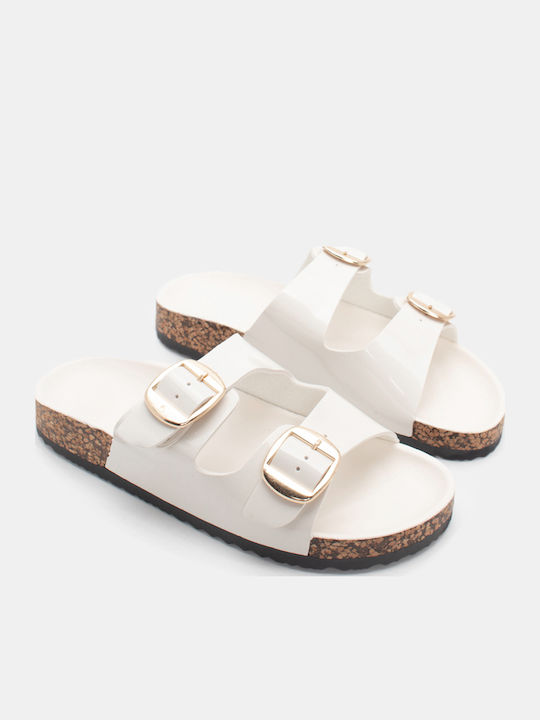 Luigi Γυναικεία Σανδάλια Flatforms Λευκά