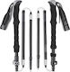 Escape Pair of Telescopic Aluminum Trekking Poles with 4 Sections Trailblaze Black 291gr