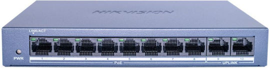 Hikvision DS-XS0110-P/Polish Unmanaged L2 Switch with 10 Ethernet Ports
