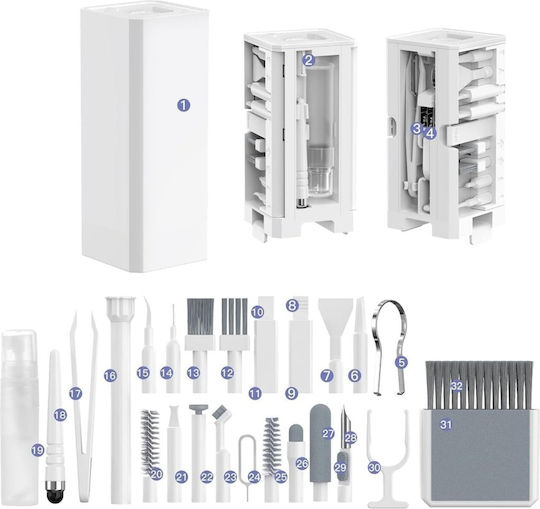 Ekoomar 32-in-1 Electronics Препарат за почистване на клавиатурата 1бр